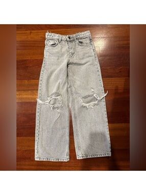 Primark Light Gray Distressed Kids Denim Jeans